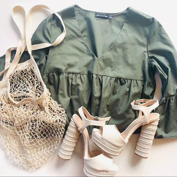 💙2 for $45💙 Olive Baby Doll Dress - Picture 9 of 9